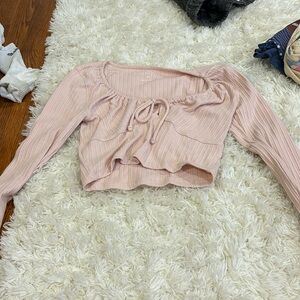 long sleeve crop top